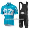 Tenue Maillot + Cuissard à Bretelles 2018 Team Sky N002